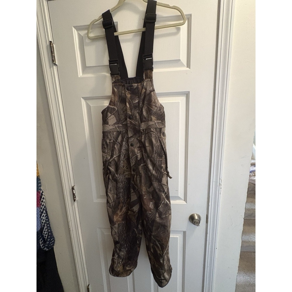 Field and Stream Bibs Youth Med Camo Realtree Lined Hunting Overalls Insulated